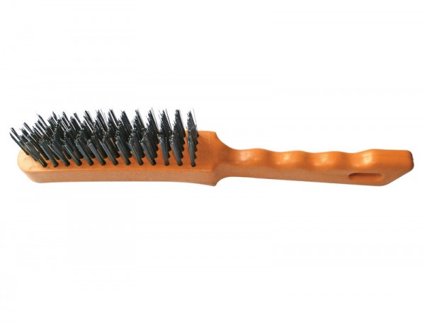 Steel wire brush plastic handle 4 rows