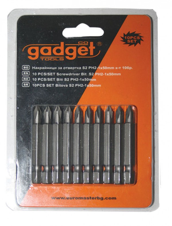 10 pcs/set Screwdriver bit S2 PH-2x50 mm