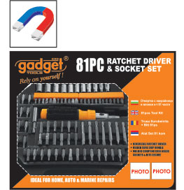 Surubelnita cu biti si tubulare set 81pcs GD